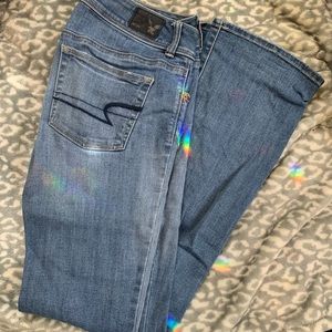 American Eagle High Boot light wash jeans